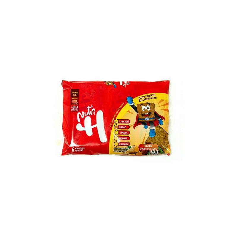 Galleta Proteica DHA Nutri H Dulce de Leche Empaque 180 g