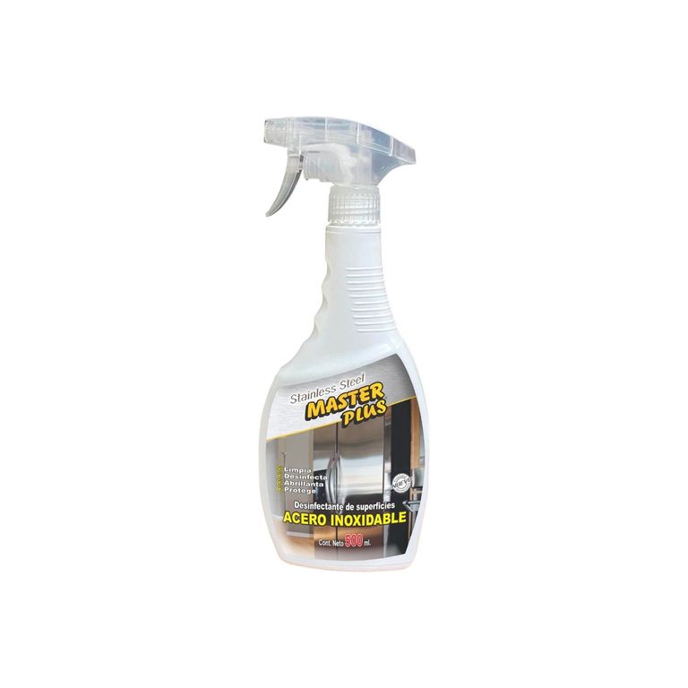 Limpiador Desinfectante Master Plus Acero Inoxidable Envase 500 mL