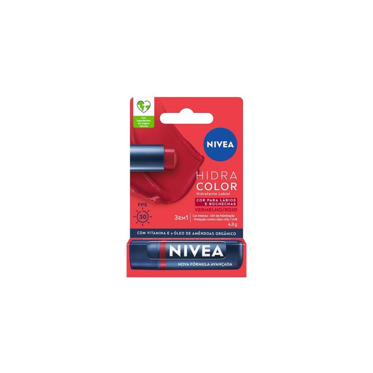 Hidratante Labial Nivea Color Rojo Envase 4.8 g