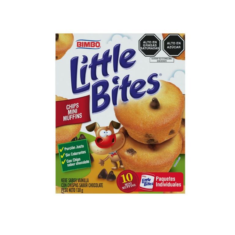 Muffins Little Bites Vainilla con Chispas Caja 130 g