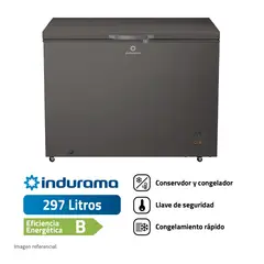 INDURAMA - Congeladora Horizontal 297 L Defrost CI-320DG Gris Oscuro
