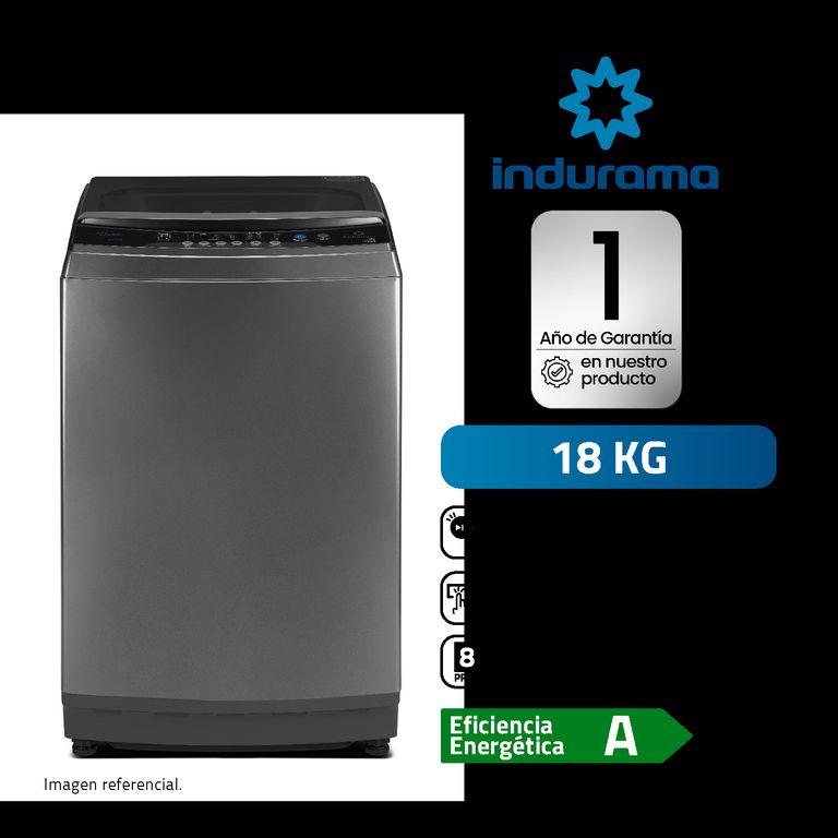 Lavadora 18 Kg Carga Superior LRI-18DTN Titanio