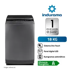 INDURAMA - Lavadora Automática 18 Kilos Titanio