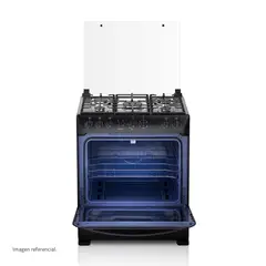 INDURAMA - Cocina a Gas Indurama BORGONA 30 Pulgadas 5 Hornillas Encendido Eléctrico Triple Llama Negra