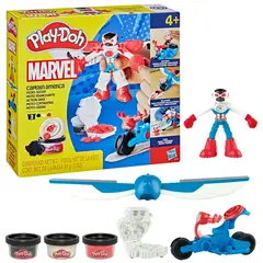 PLAY DOH - Play Doh Capitán América Moto Slicer