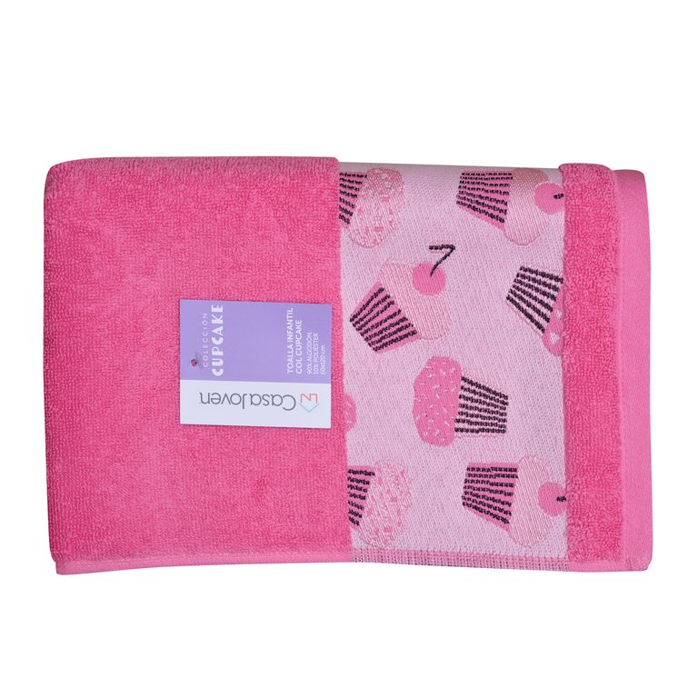 Toalla Infantil Col Cupcake