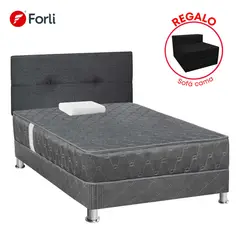 FORLI - Dormitorio Acqua Gris 1.5Plz+Sofa Cama
