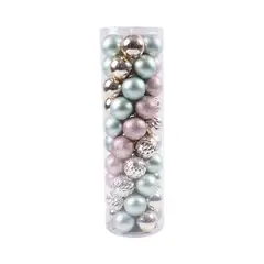 undefined - Set x50 Bolas Rosa Eucalipt Champag 6cm