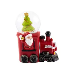 CASA JOVEN - Bola de Agua 8cm Santa con Tren