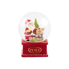 CASA JOVEN - Bola de Agua 8cm Santa con Peluche