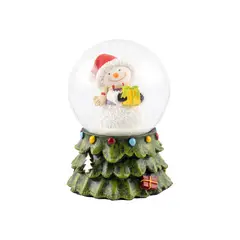 CASA JOVEN - Bola de Agua 8cm Snowman con Base Árbol