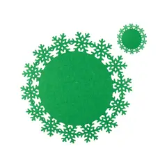 CASA JOVEN - Set Individual + Posa Vasos Calado Verde