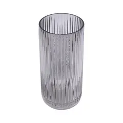 REDFIELD - Florero Vidrio 20 cm Rayas Charcoal