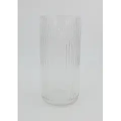 REDFIELD - Florero Vidrio 25 cm Rayas Transparente