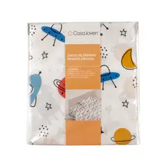 CASA JOVEN - Juego de Sábanas Infantil Espacial 1.5Plz