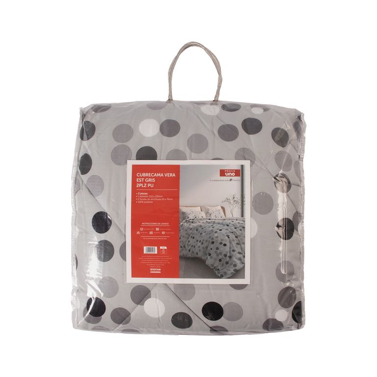 Cubrecama Vera Est Gris 2Plz Pu