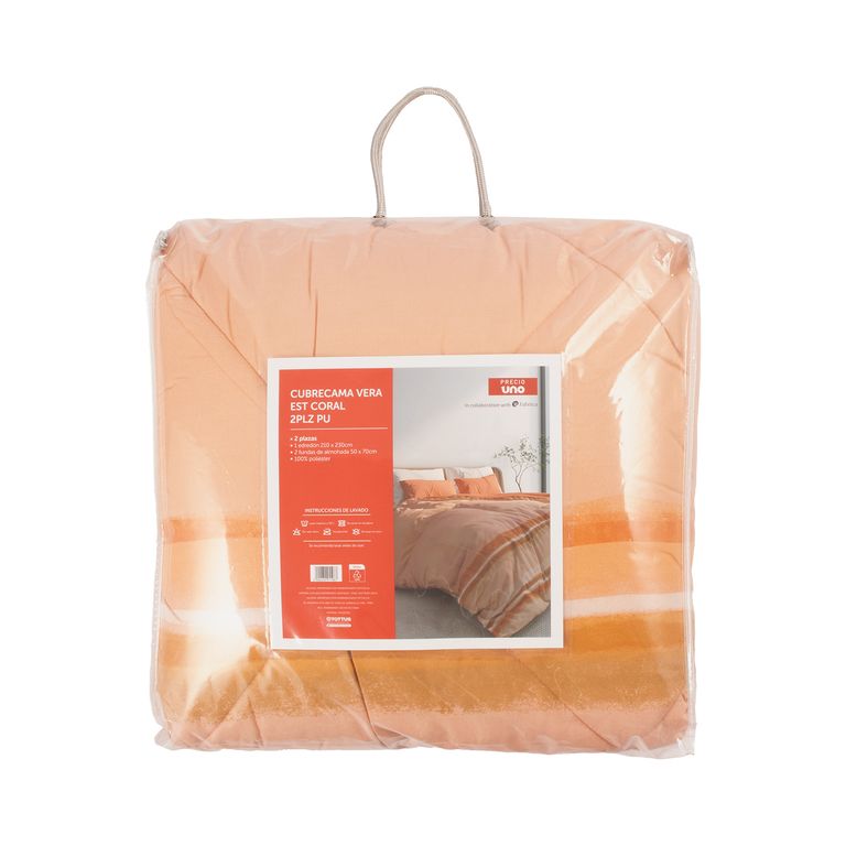 Cubrecama Vera Est Coral 2Plz Pu