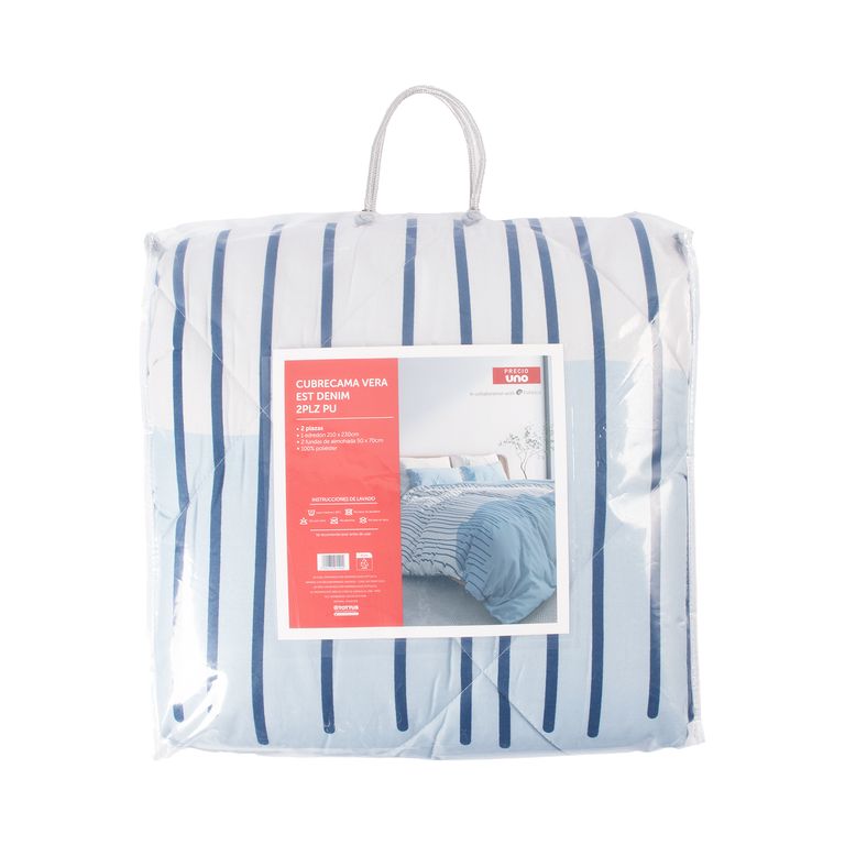 Cubrecama Vera Est Denim 2Plz Pu