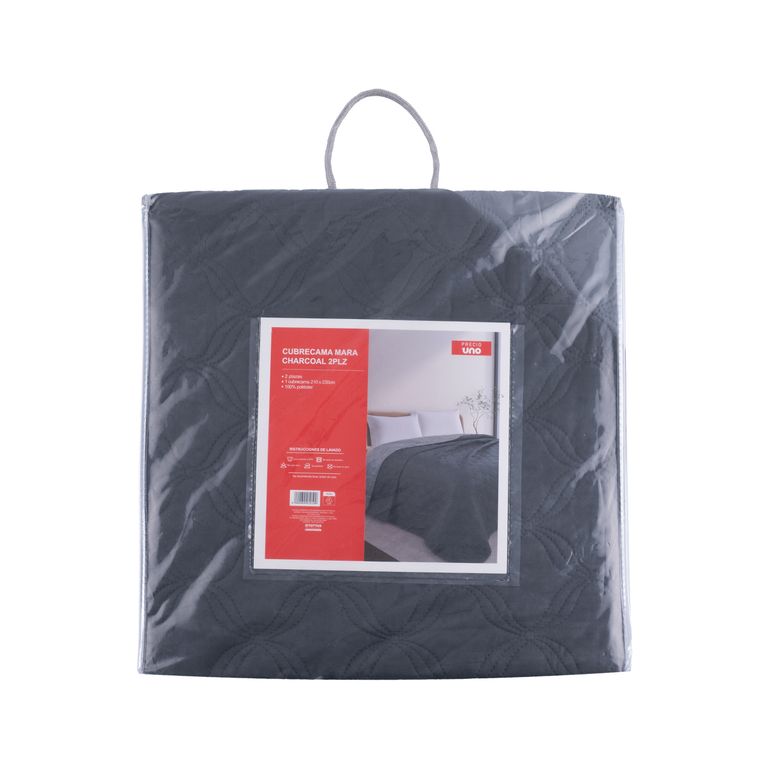 Cubrecama Mara Charcoal 2Pl