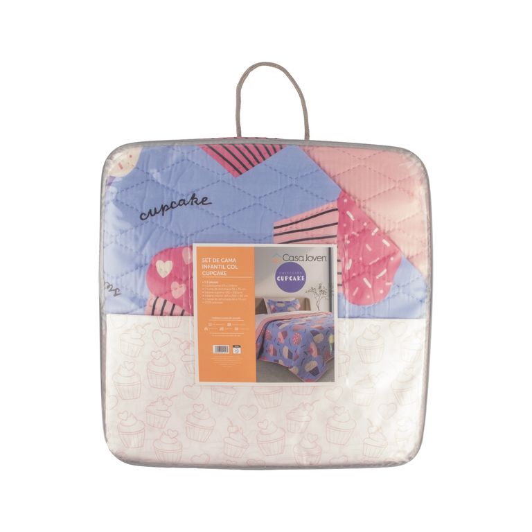 Set de Cama Infantil Cupcake 1.5Plz
