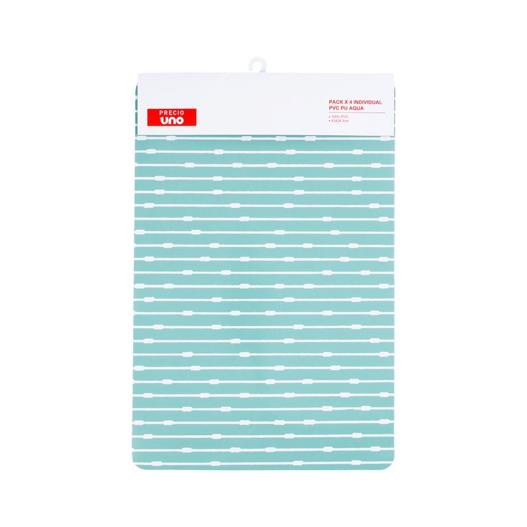 Pack X 4 Individual Pvc Pu Aqua