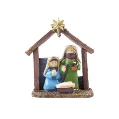 undefined - Nacimiento 3 Personajes con Casa Madera
