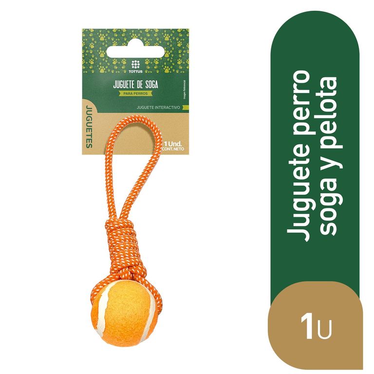 Juguete para Perro Soga y Pelota Tottus