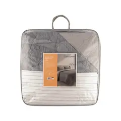 CASA JOVEN - Set de Cama Quilt 2 Gris