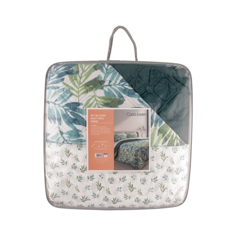 SET DE CAMA QUILT 2PLZ VERDE