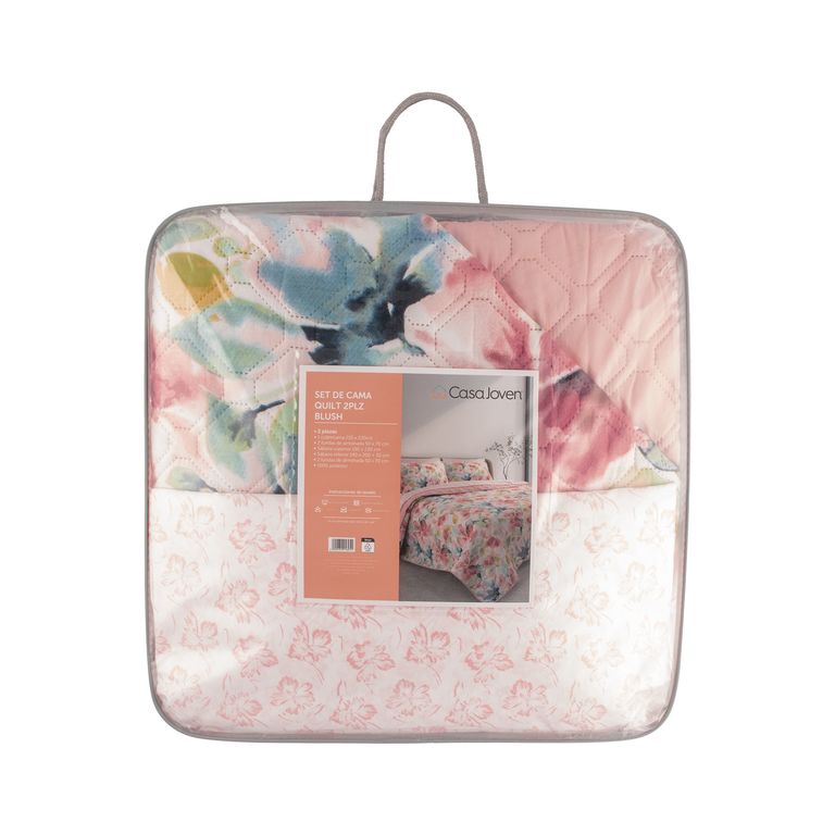 Set de Cama Quilt 2Plz Blush