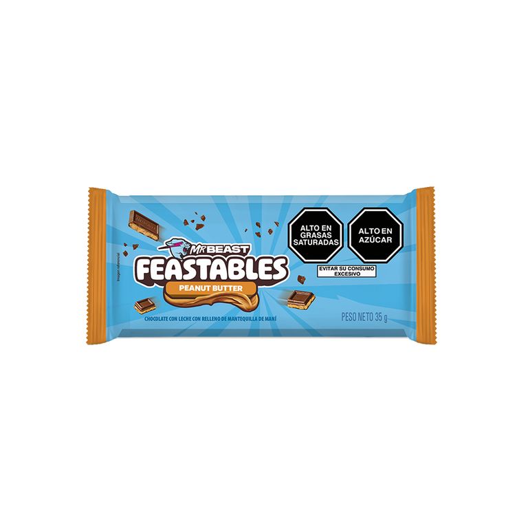 Chocolate Mr Beast Feastable Peanut Butter Empaque 35 g