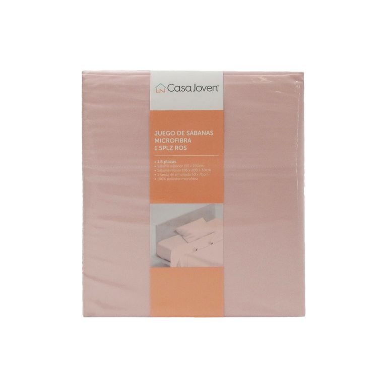 Juego de Sábanas Microfibra 1.5Plz Rosa