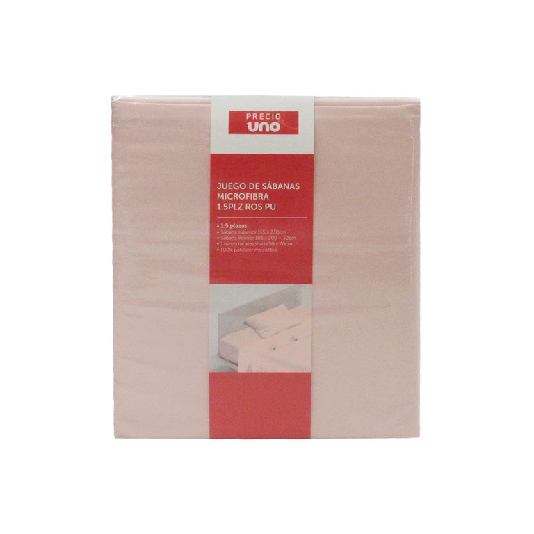 Juego de Sábanas Microfibra 1.5Plz Ros