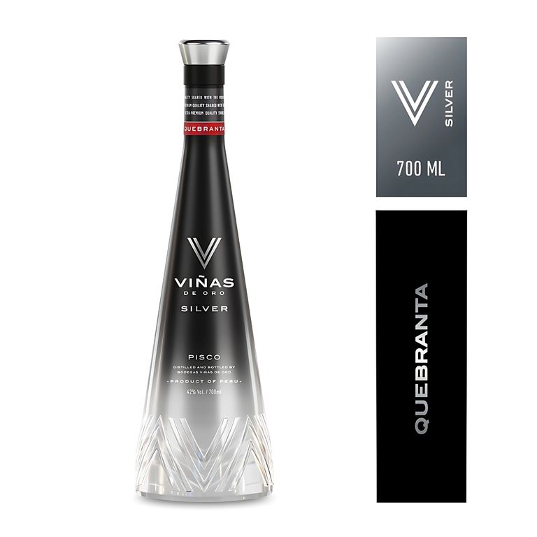 Pisco Silver Quebranta Viñas de Oro Botella 700 mL