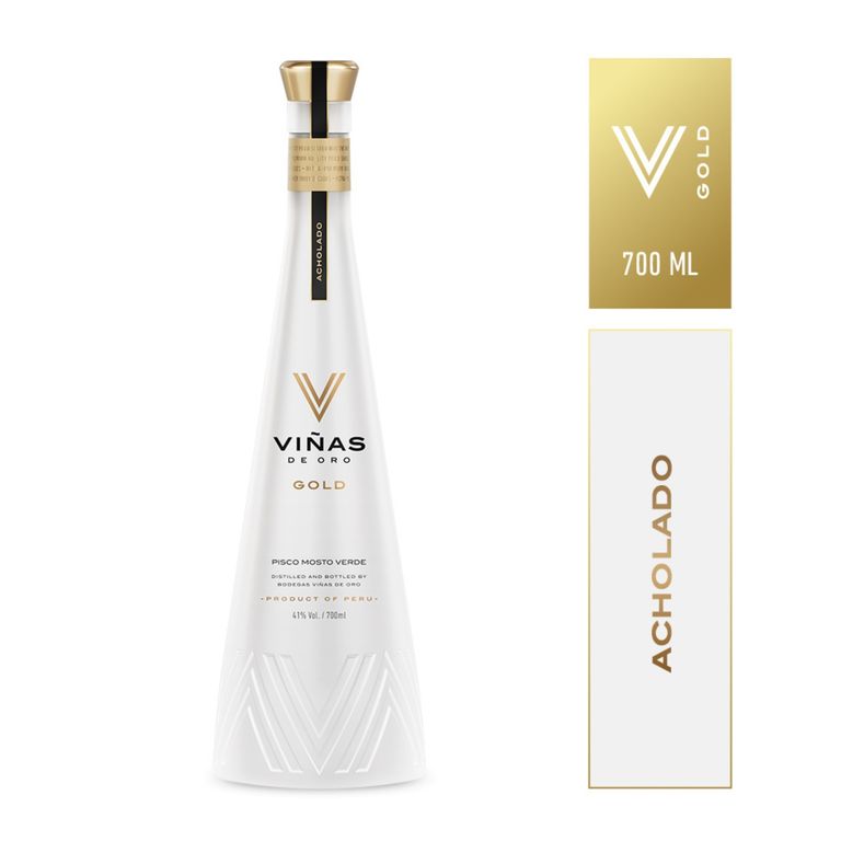 Pisco Gold Acholado Viñas de Oro Botella 700 mL