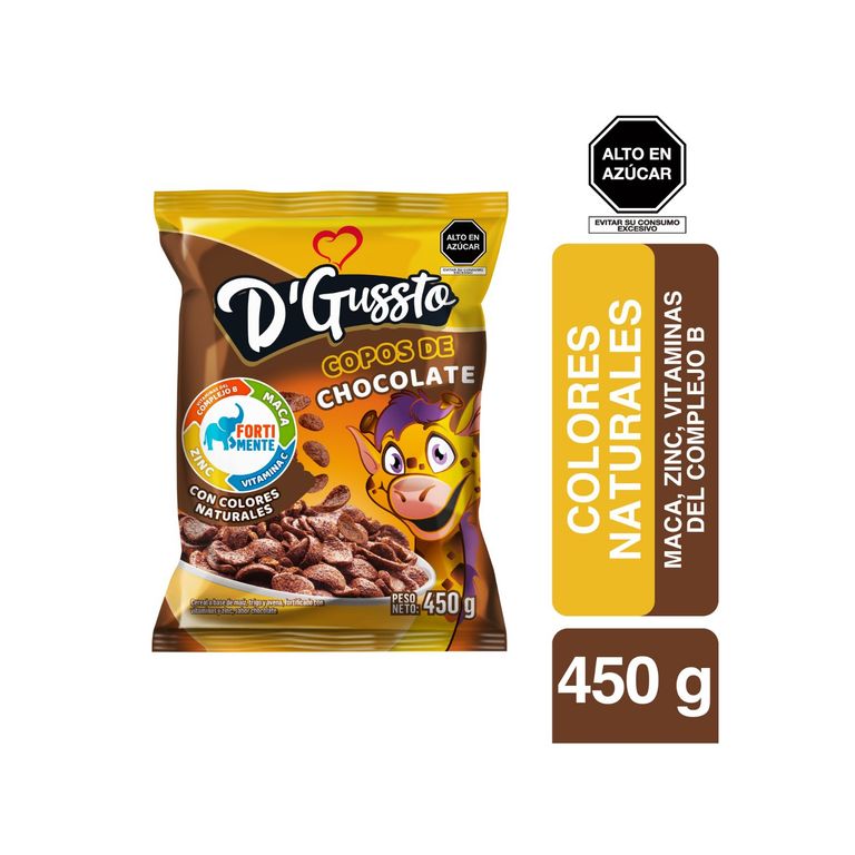 Cereal D Gussto Copos de Chocolate Bolsa 450 g