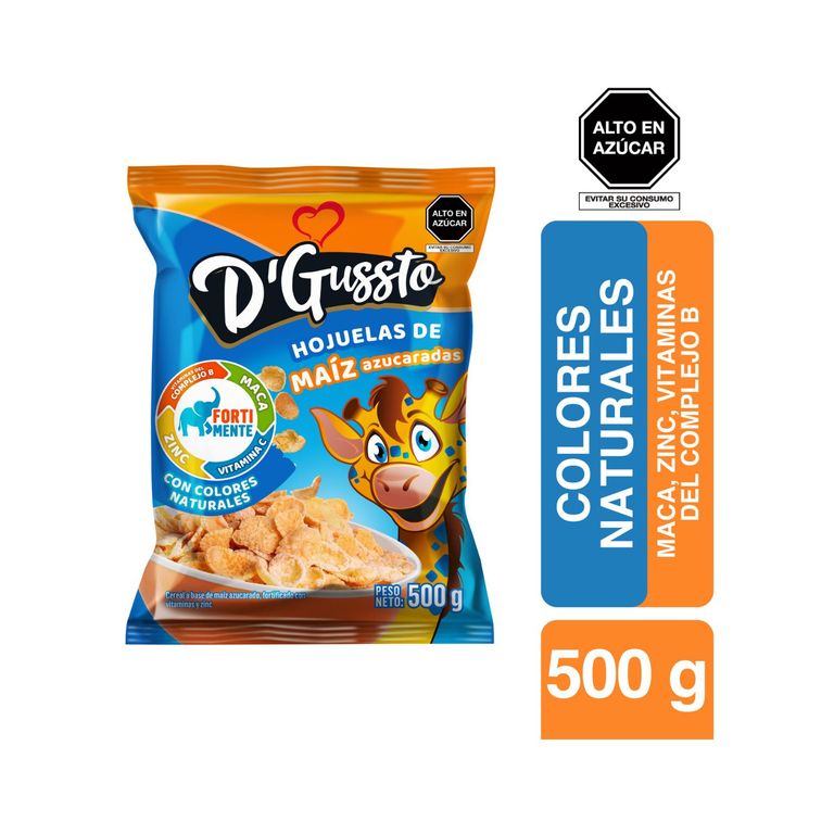 Cereal D Gussto Hojuelas Azucaradas Bolsa 500 g
