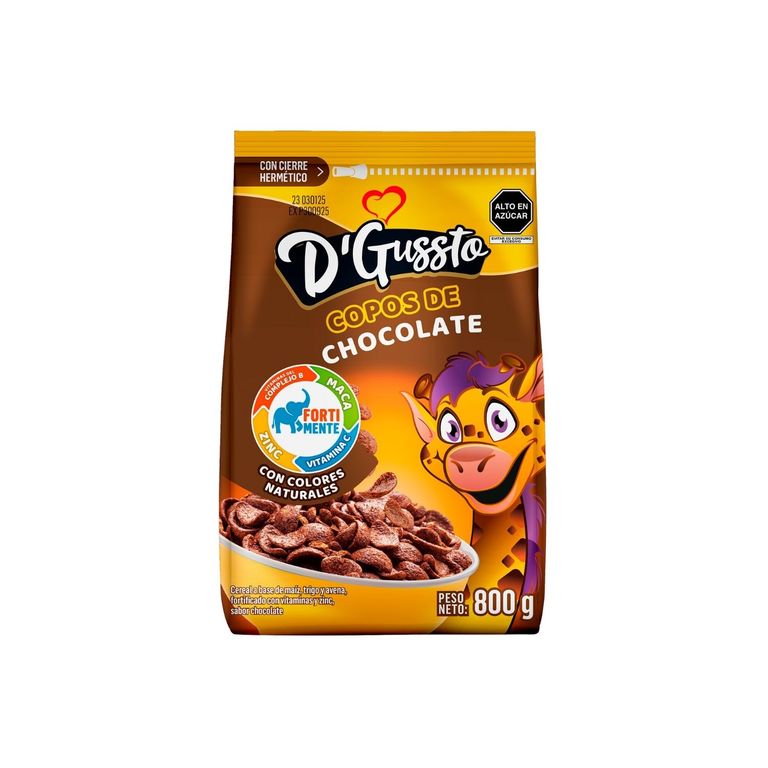 Cereal D Gussto Copos de Chocolate Bolsa 800 g