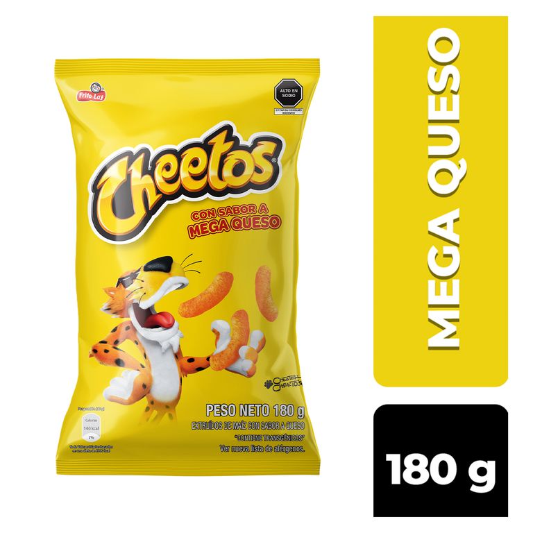 Snack de Maíz Cheetos Mega Queso Bolsa 180 g