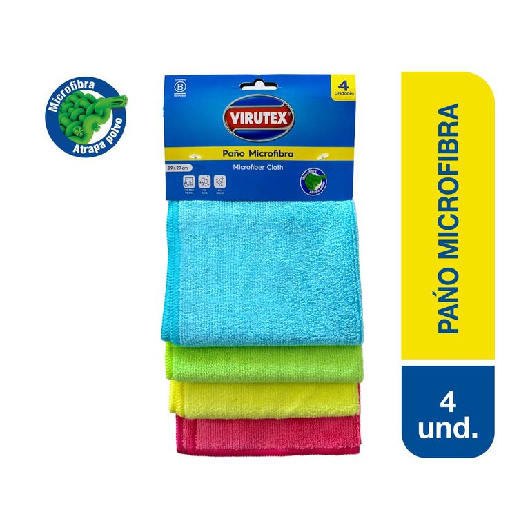 Paño de Microfibra Virutex Pack 4 Und