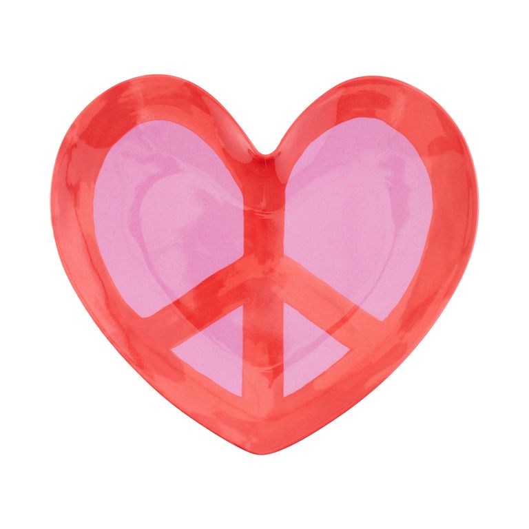 Fuente Corazón Peace And Love 28 cm