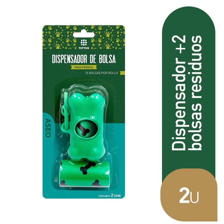 Dispensador con 2 Bolsas para Residuo Tottus