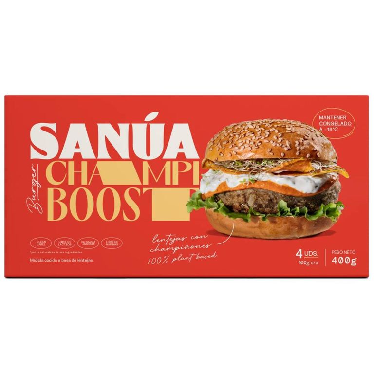 Hamburguesa Sanúa de Lentejas Caja 400 g