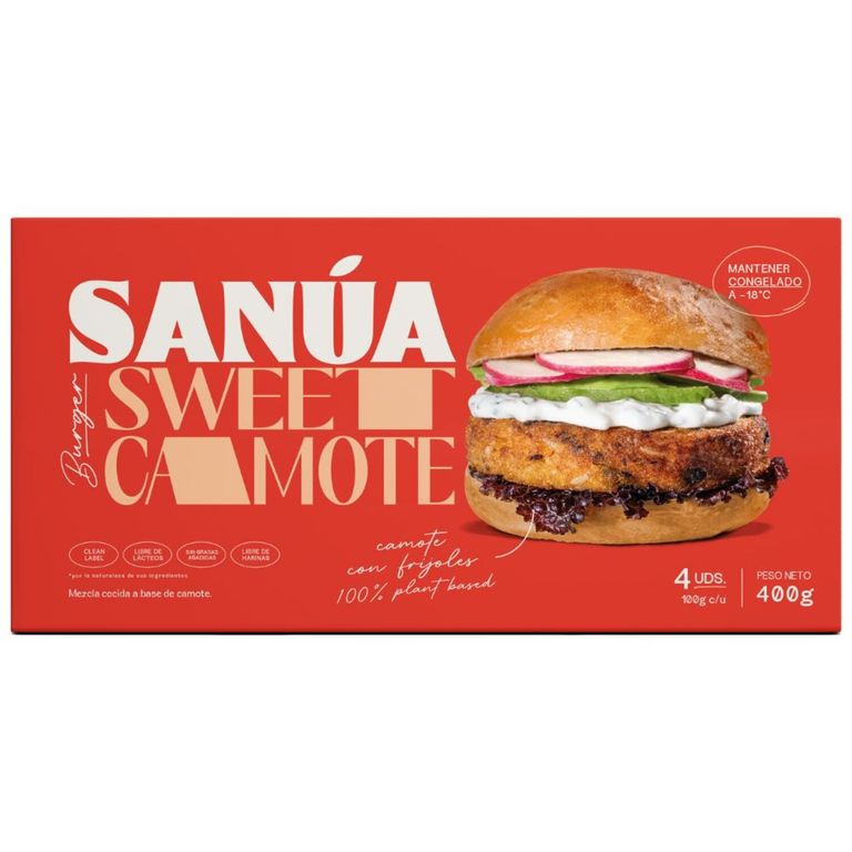 Hamburguesa Sanúa de Camote Caja 400 g