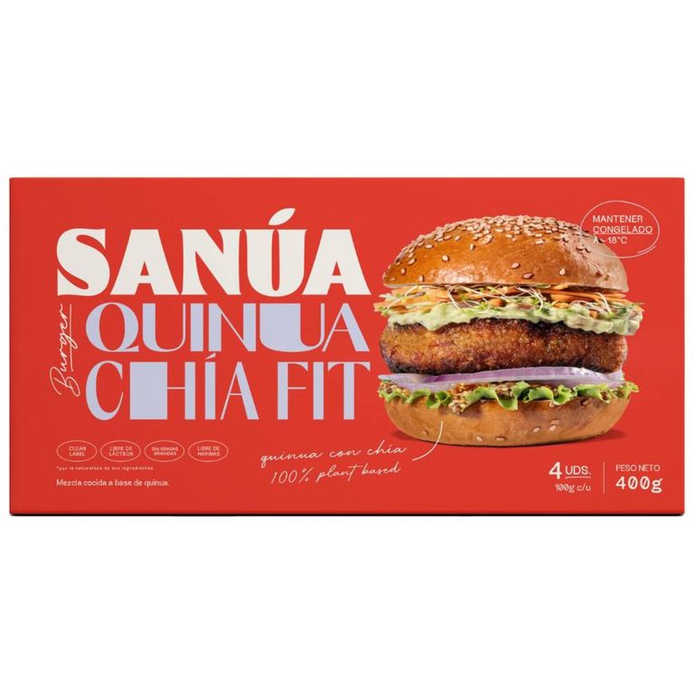 Hamburguesa Sanúa de Quinua Caja 400 g
