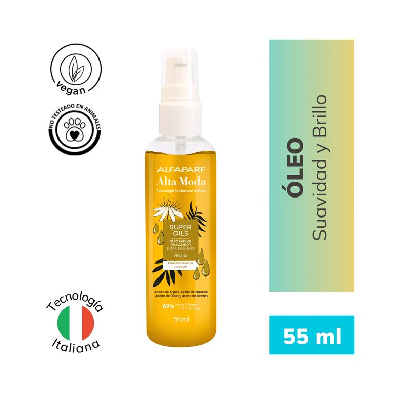 Óleo Capilar Alfaparf Alta Moda Finalizador Envase 55 mL