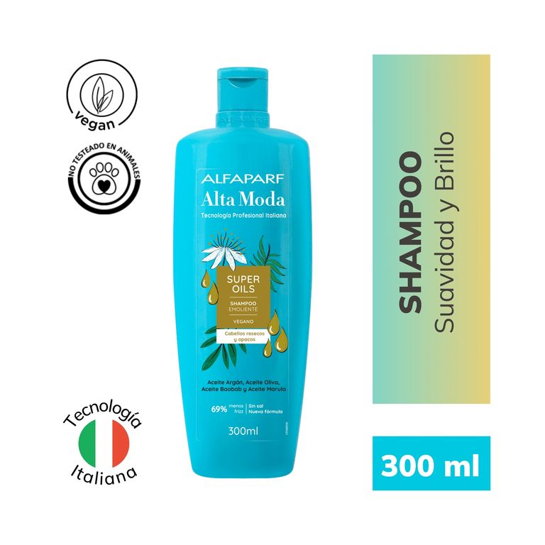 Shampoo Alfaparf Alta Moda Súper Oils Envase 300 mL
