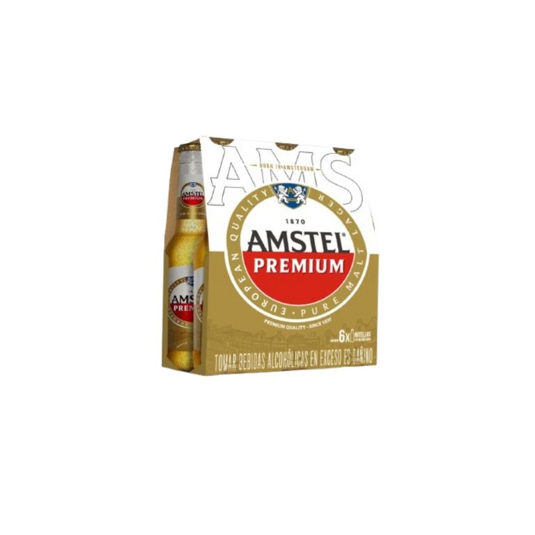 Cerveza Amstel Sixpack Botella 275 mL