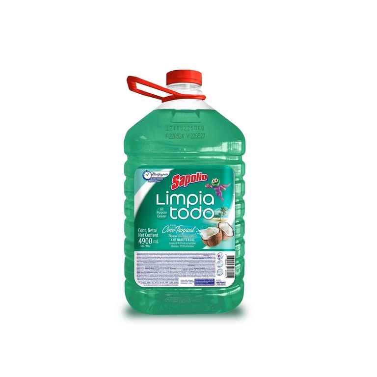 Limpiatodo Sapolio Coco Tropical Botella 4.9 L