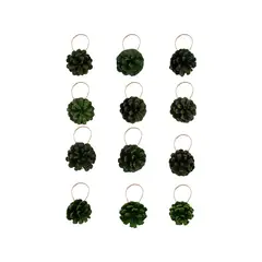 CASA JOVEN - Set x 12 Piñas Naturales Verdes Colgantes